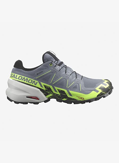Erkek Outdoor L47301900 SALOMON SPEEDCROSS 6 GTX Flint Stone/Green Gecko/Black - Görsel 2
