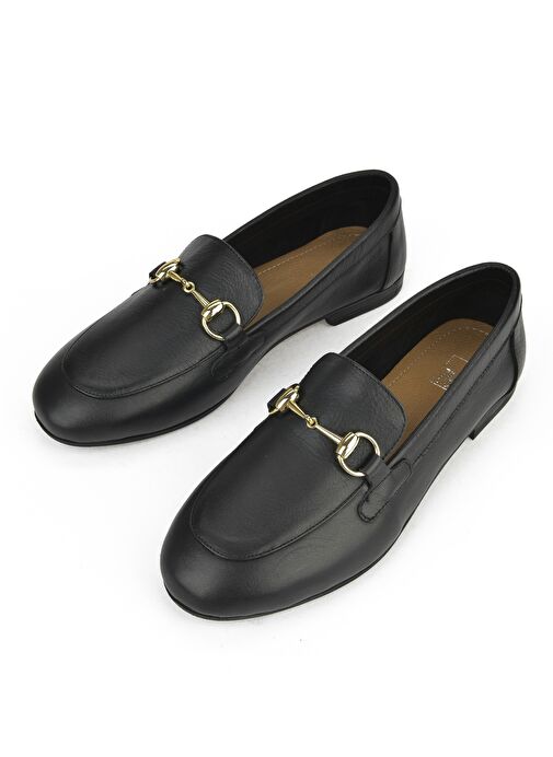 Ziya Siyah Kadın Deri Loafer 1511044Z201_000 - Görsel 9