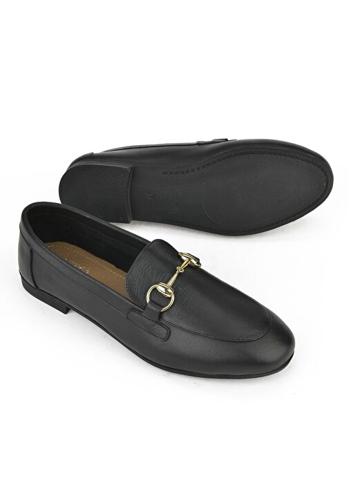 Ziya Siyah Kadın Deri Loafer 1511044Z201_000 - Görsel 7