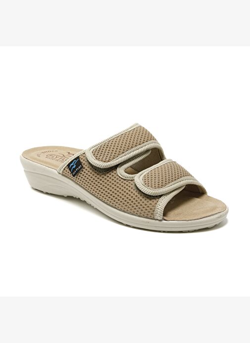 83 K24 FE Kadın Terlik T4 F50 FE Fly Flot Slipper 6009-Beige - Görsel 3