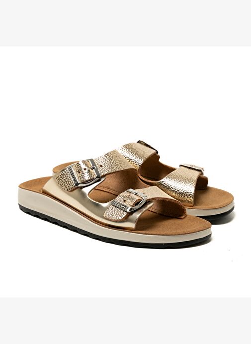 T4 429 FE Kadın Terlik ( Günlük) 77 G64 ZC Fly Flot Slipper 6430-Gold - Görsel 4