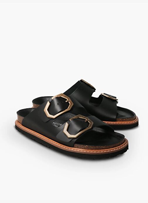 Kadın Terlik GALIA G105683 Genuins Leather Dress Back - Görsel 3