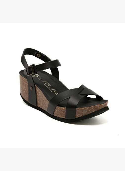 Kadın Sandalet CANNES G105816 Genuins Leather Dress Black - Görsel 3