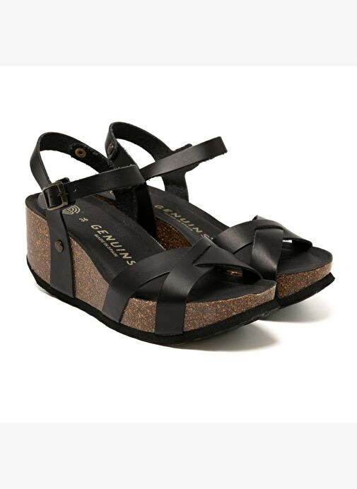 Kadın Sandalet CANNES G105816 Genuins Leather Dress Black - Görsel 4