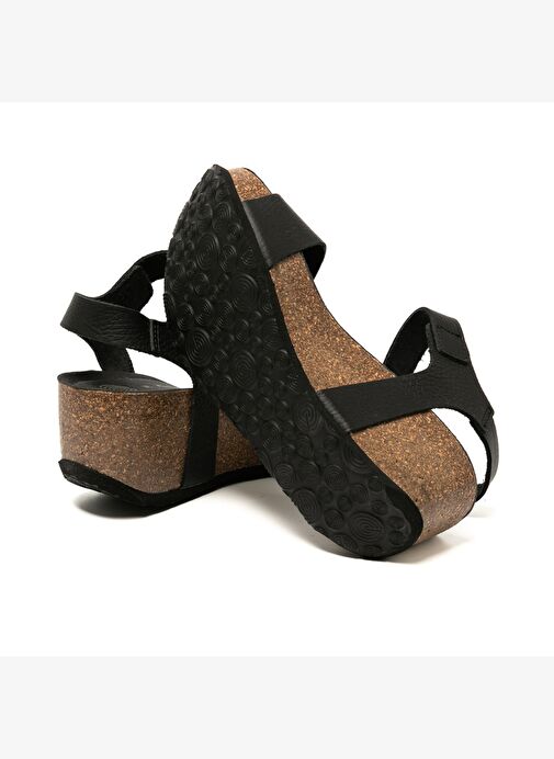 Kadın Sandalet BILBAO G106319 Genuins Embossed Leather Dark - Görsel 7