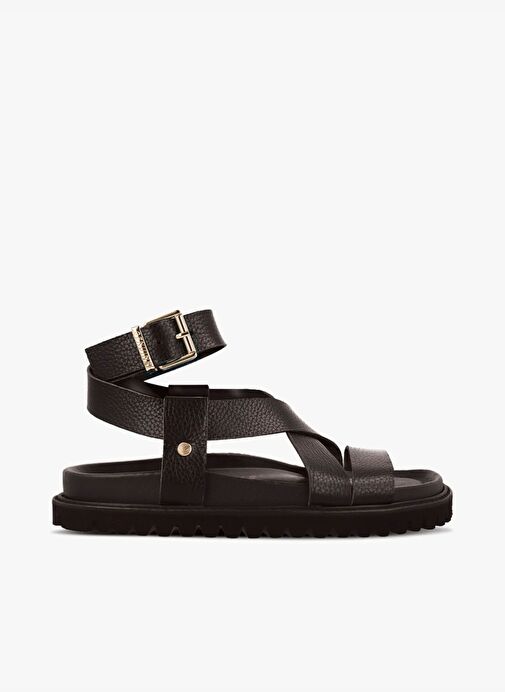 Kadın Sandalet ZAHA EMBOSSED G106322 Genuins Leather Dark - Görsel 2