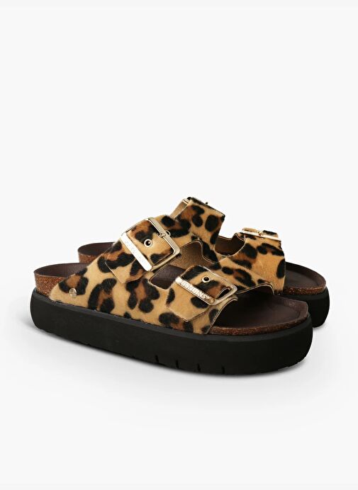 Kadın Terlik HONOLULU G106336 Genuins Vegan Leopard - Görsel 3