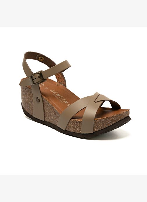 Kadın Sandalet CANNES G106318 Genuins Leather Dress Taupe - Görsel 3