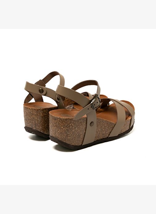 Kadın Sandalet CANNES G106318 Genuins Leather Dress Taupe - Görsel 6