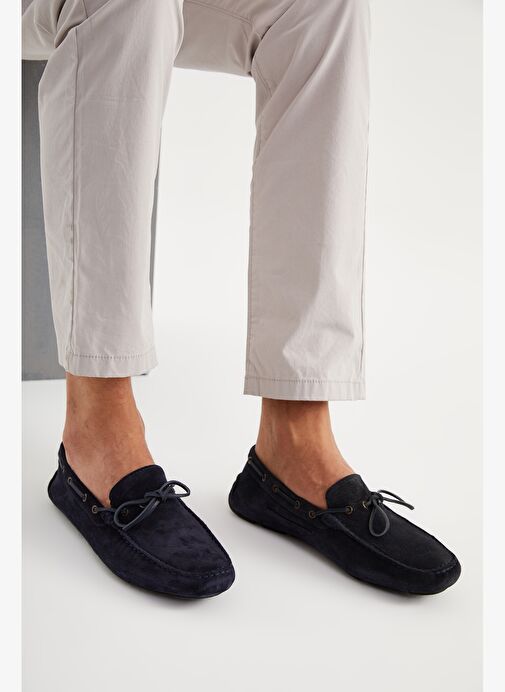 Giuseppe Mengoni Erkek Oxford ( Klasik) MO-7810-7574 Gıuseppe Mengonı Lacivert Süet - Görsel 6