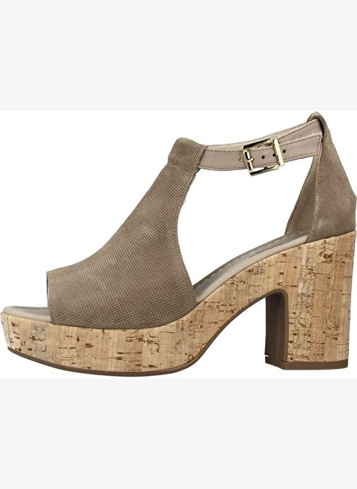 Kadın Sandalet E115820 NeroGiardini VELOUR TAMIGI TORTORA PU.EURA P16617 405-Castoro - Görsel 2