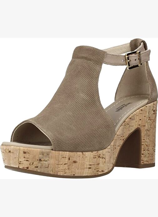 Kadın Sandalet E115820 NeroGiardini VELOUR TAMIGI TORTORA PU.EURA P16617 405-Castoro - Görsel 3