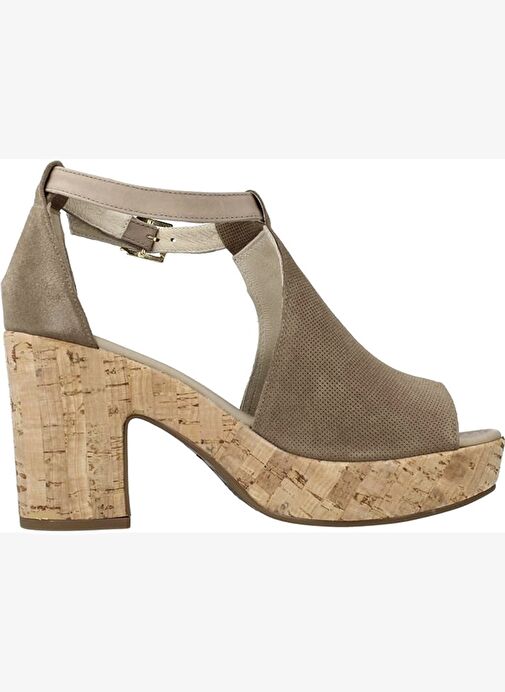 Kadın Sandalet E115820 NeroGiardini VELOUR TAMIGI TORTORA PU.EURA P16617 405-Castoro - Görsel 4