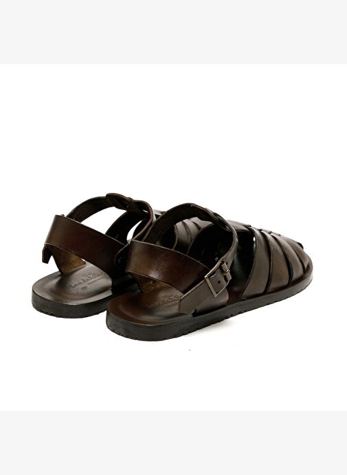 Erkek Sandalet M7533 The Sandals Factory LEATHER UPPER Dark Brown - Görsel 5