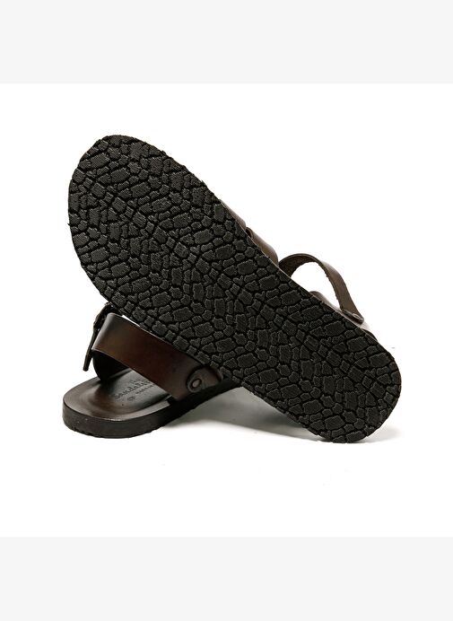 Erkek Sandalet M7533 The Sandals Factory LEATHER UPPER Dark Brown - Görsel 6
