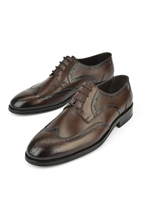 Ziya, Erkek Hakiki Deri Klasik Ayakkabı 1511027Z409 Kahve - Görsel 5