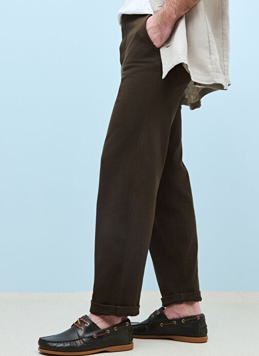 Ziya, Erkek Hakiki Deri Ayakkabı 1511007ZD1001 Haki - Görsel 4