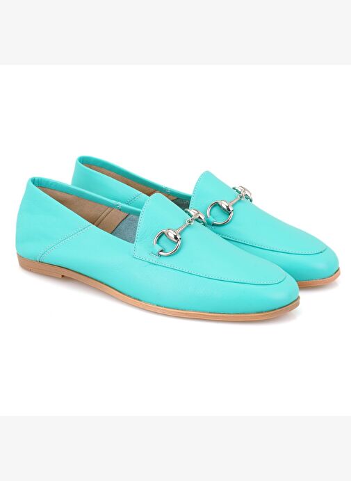 Desa Desa Mavi Kadın Turkuaz Deri Loafer Boyner'de! Mavi - 2. görsel