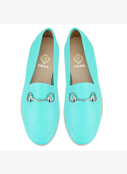 Desa Desa Mavi Kadın Turkuaz Deri Loafer Boyner'de! Mavi - 5. görsel