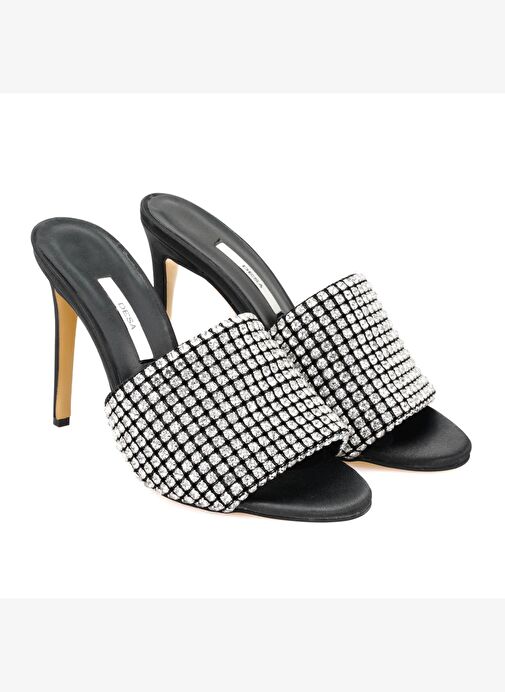 Desa Desa Kadın Siyah Parlak Taş Detaylı Topuklu Abiye Ayakkabı Boyner'de! Siyah - 2. görsel