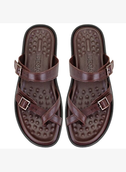 Desa Desa Kahverengi Essence Kahve Erkek Ayarlanabilir Tokalı Deri Terlik Boyner'de! Kahverengi - 6. görsel