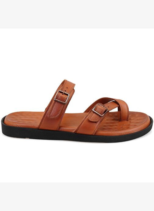 Desa Desa Essence Taba Erkek Ayarlanabilir Tokalı Deri Terlik Boyner'de! Taba - 3. görsel