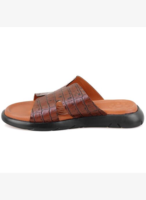 Desa Desa Fabiola Taba Erkek Kroko Baskılı Deri Terlik Boyner'de! Taba - 4. görsel