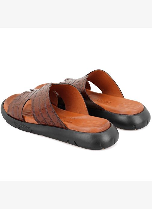 Desa Desa Fabiola Taba Erkek Kroko Baskılı Deri Terlik Boyner'de! Taba - 7. görsel