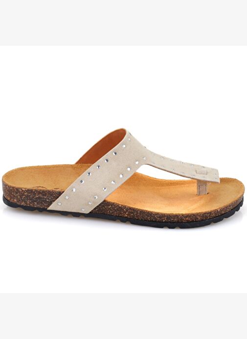 Desa Desa Kadın Bej Parmak Arası Süet Deri Terlik Boyner'de! Bej - 3. görsel