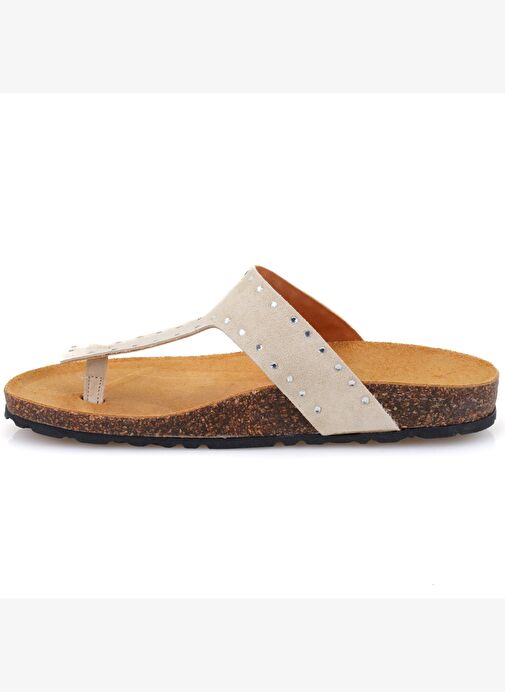 Desa Desa Kadın Bej Parmak Arası Süet Deri Terlik Boyner'de! Bej - 4. görsel