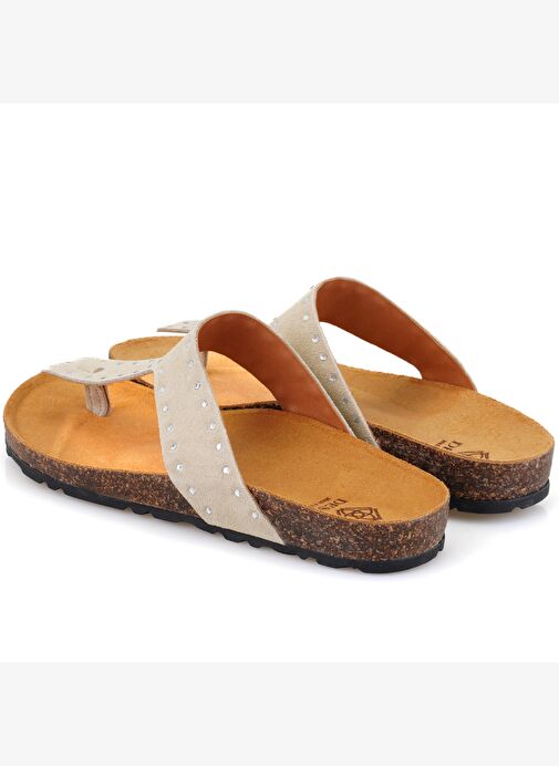 Desa Desa Kadın Bej Parmak Arası Süet Deri Terlik Boyner'de! Bej - 6. görsel