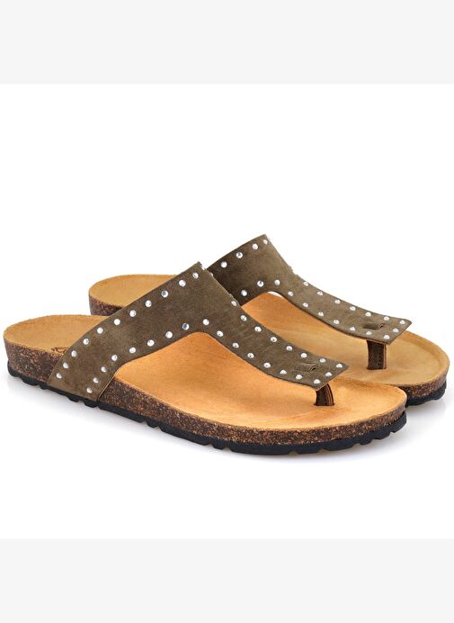 Desa Desa Kadın Yeşil Parmak Arası Süet Deri Terlik Boyner'de! Yeşil - 2. görsel