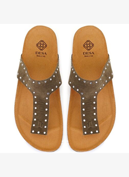 Desa Desa Kadın Yeşil Parmak Arası Süet Deri Terlik Boyner'de! Yeşil - 5. görsel