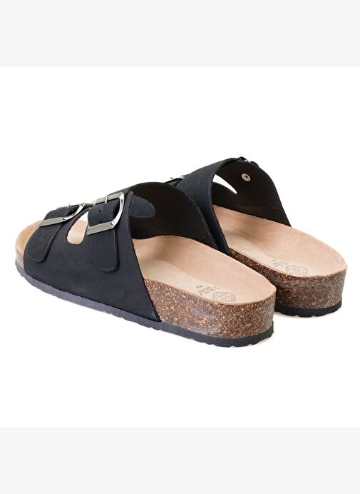 Desa Desa Karina Siyah Erkek Ayarlanabilir Tokalı Nubuk Deri Terlik Boyner'de! Siyah - 6. görsel