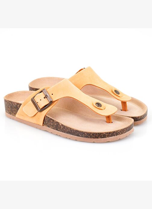 Desa Desa Kadın Sarı Parmak Arası Nubuk Deri Terlik Boyner'de! Sarı - 2. görsel