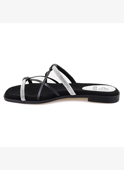 Desa Desa Kadın Siyah Parlak Taşlı Terlik Boyner'de! Siyah - 4. görsel