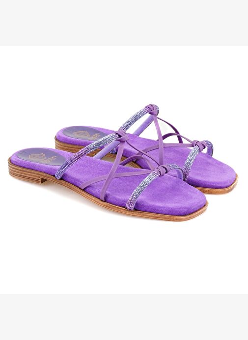 Desa Desa Kadın Mor Parlak Taşlı Terlik Boyner'de! Mor - 2. görsel