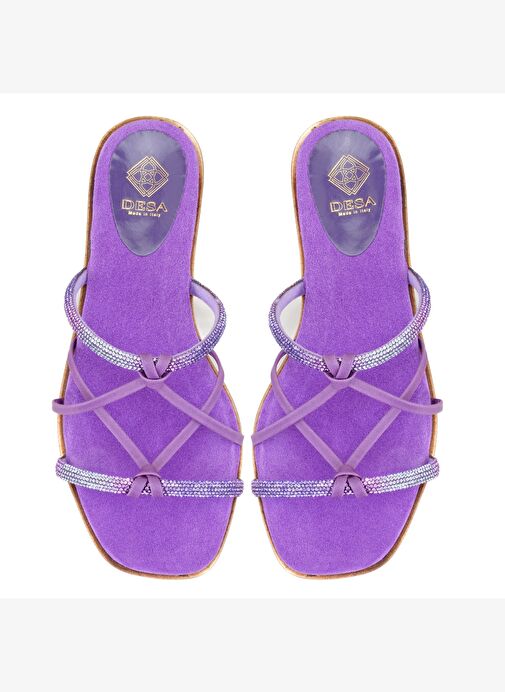 Desa Desa Kadın Mor Parlak Taşlı Terlik Boyner'de! Mor - 5. görsel