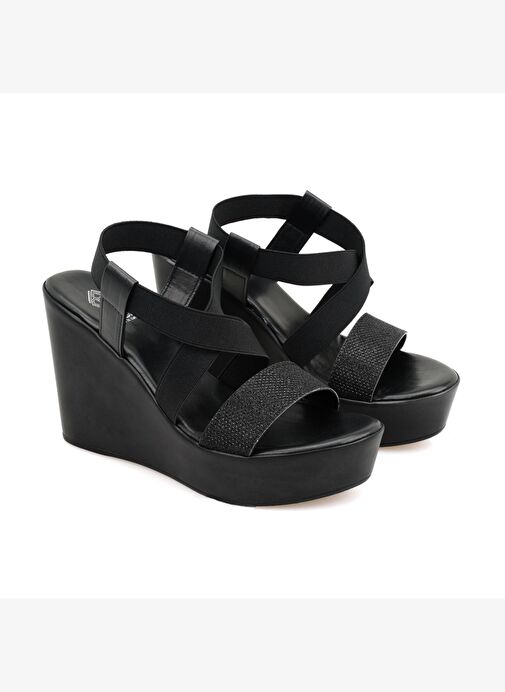 Desa Desa Kadın Siyah Dolgu Topuklu Sandalet Boyner'de! Siyah - 2. görsel