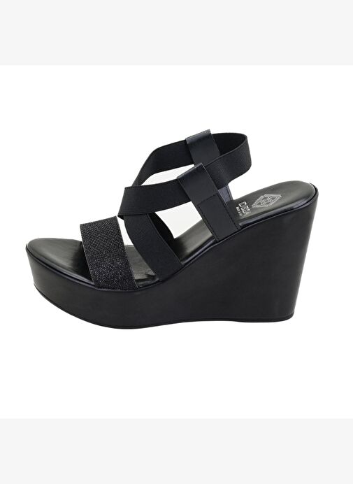 Desa Desa Kadın Siyah Dolgu Topuklu Sandalet Boyner'de! Siyah - 4. görsel