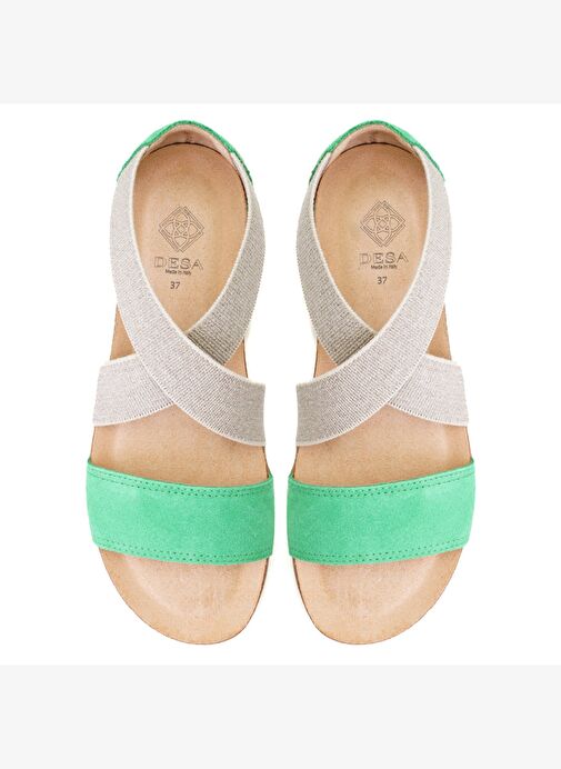 Desa Desa Kadın Yeşil Süet Deri Sandalet Boyner'de! Yeşil - 3. görsel