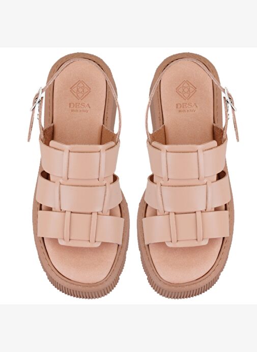 Desa Desa Kadın Pembe Dolgu Tabanlı Deri Sandalet Boyner'de! Pembe - 5. görsel