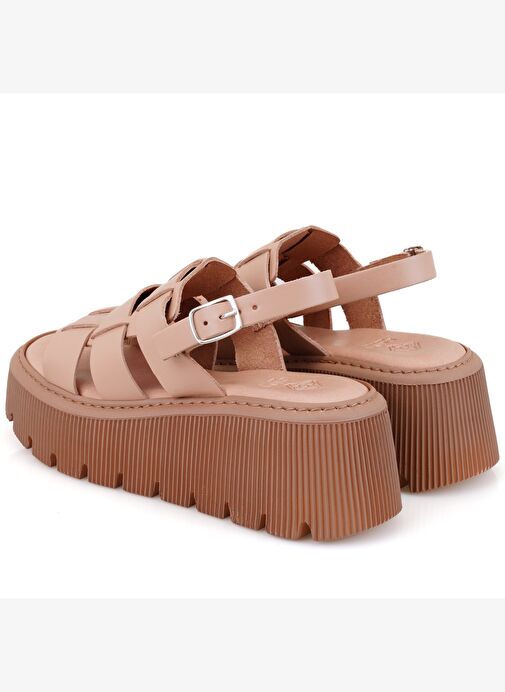 Desa Desa Kadın Pembe Dolgu Tabanlı Deri Sandalet Boyner'de! Pembe - 6. görsel