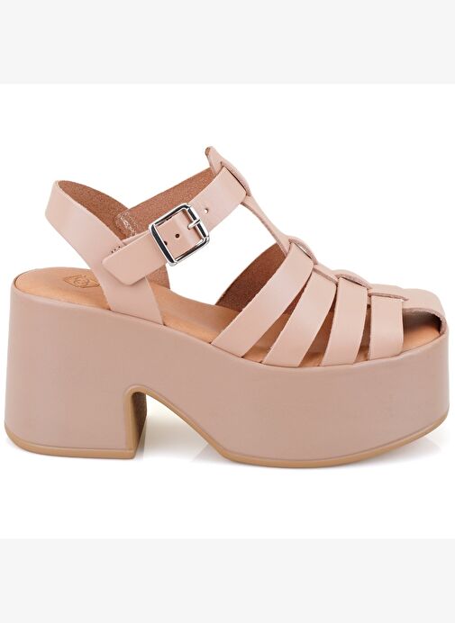 Desa Desa Kadın Pembe Dolgu Topuklu Deri Sandalet Boyner'de! Pembe - 3. görsel