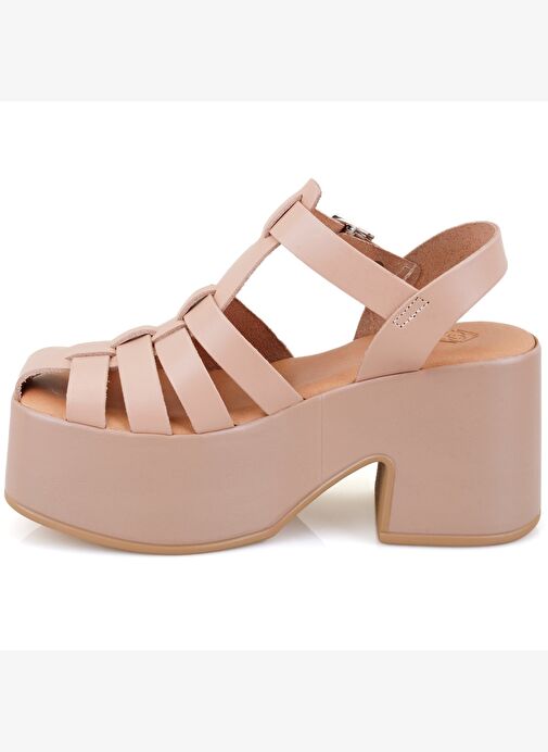 Desa Desa Kadın Pembe Dolgu Topuklu Deri Sandalet Boyner'de! Pembe - 4. görsel