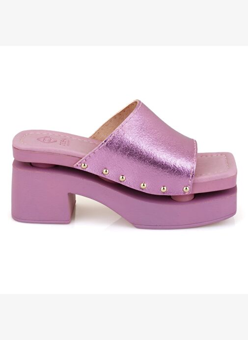 Desa Desa Kadın Pembe Topuklu Deri Terlik Boyner'de! Pembe - 4. görsel