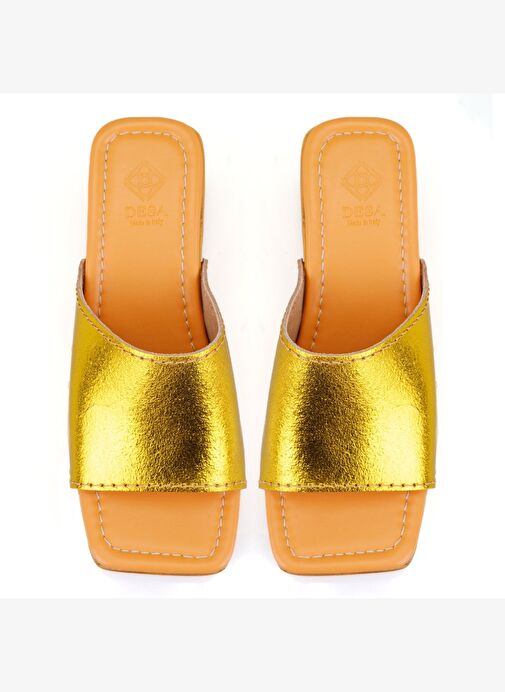 Desa Desa Kadın Sarı Topuklu Deri Terlik Boyner'de! Sarı - 5. görsel