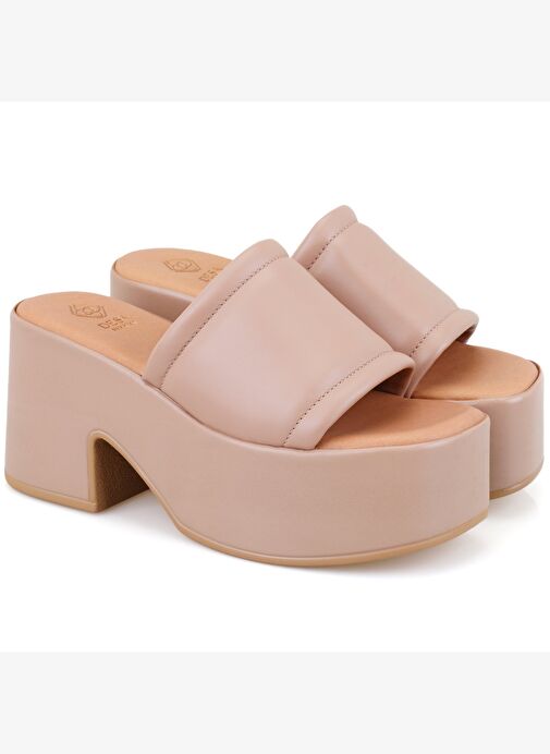 Desa Desa Kadın Pembe Kalın Topuklu Deri Terlik Boyner'de! Pembe - 2. görsel