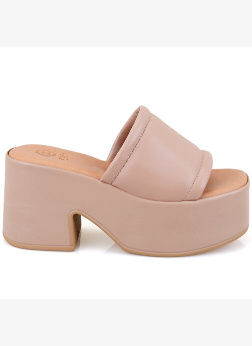 Desa Desa Kadın Pembe Kalın Topuklu Deri Terlik Boyner'de! Pembe - 3. görsel