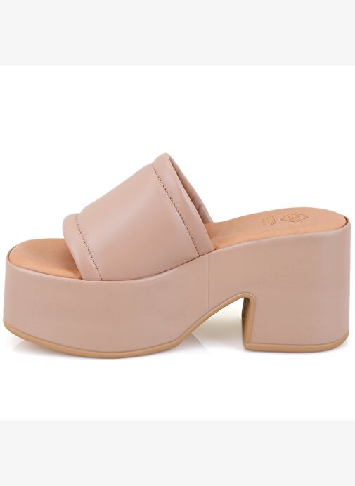 Desa Desa Kadın Pembe Kalın Topuklu Deri Terlik Boyner'de! Pembe - 4. görsel